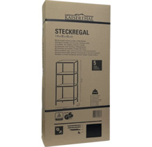 Förvaringshylla KAISERTHAL 170x85x40cm metall svart 4 hyllplan max. 260kg