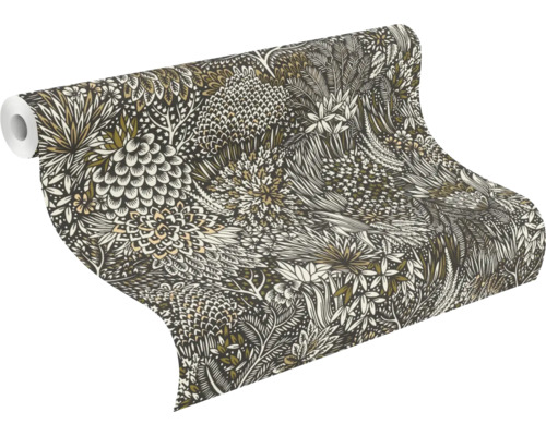 Tapetrulle med växtmönster