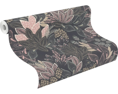 Tapetrulle med blommönster