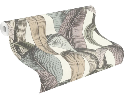 Tapetrulle med bladmönster