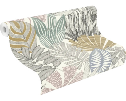 Tapetrulle med bladmönster