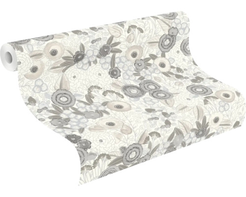 Tapetrulle med blommönster