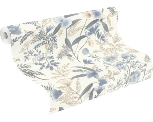 Tapetrulle med blommönster