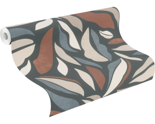 Tapetrulle med abstrakt bladmönster