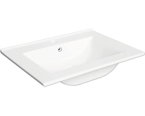 Vitt handfat i keramik för badrum