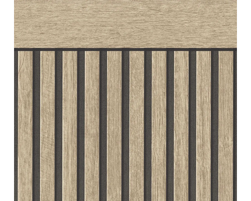 Tapet med träpaneldesign