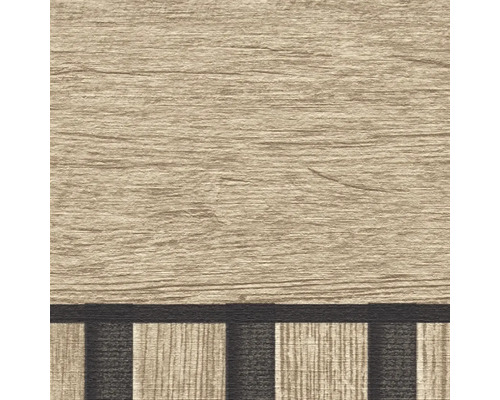 Dekorativ platta med trästruktur och geometriskt mönster