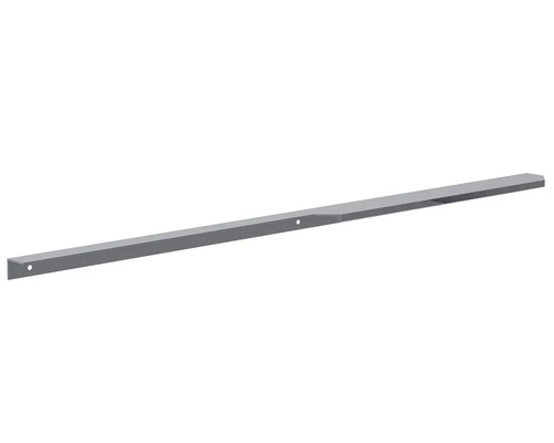 Lång, grå grepplist med fästhål för montering på möbler eller lådor
