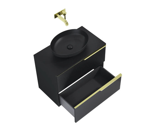 Tvättställskombination med tvättställsskål, underskåp med låda och armatur