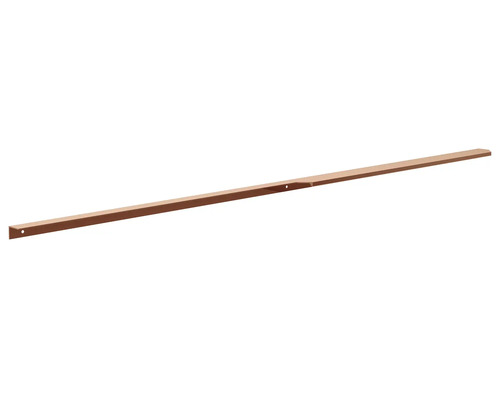 Långt trähandtag med borrhål för montering