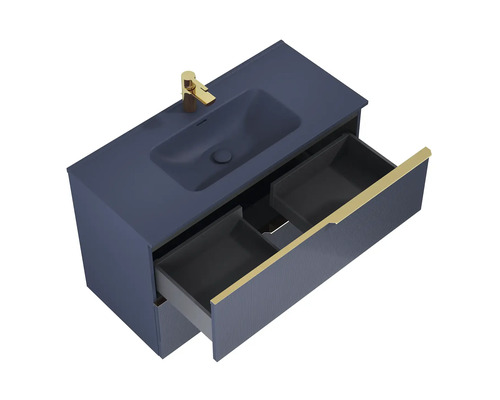 Tvättställsskåp med handfat och lådor