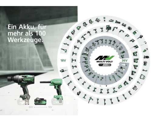 HiKoki batteri för över 100 verktyg med 18 volt och 36 volt