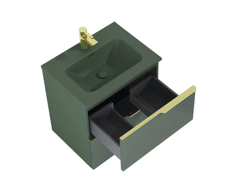 Tvättställsskåp med utdrag och armatur