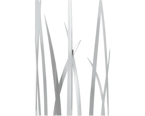 Dekorativt glasmotiv med abstrakta grässtrån