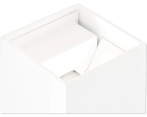 Vit utomhuslampa med geometrisk design