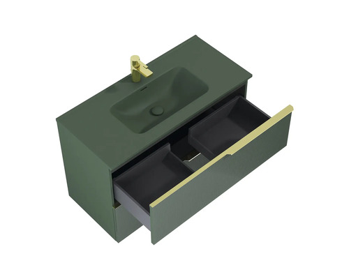 Tvättställsskåp med utdrag och armatur