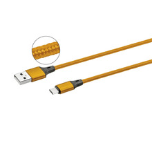 USB-C-kabel till USB-A-kontakt med flätad kabelmantel