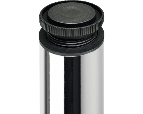 Möbelben i metall med justerskruv