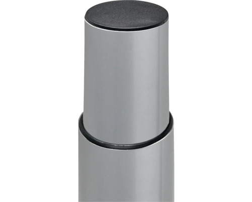 Metallisk brevlådestativ med svart lock