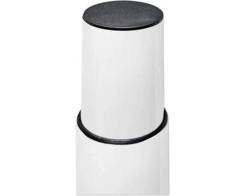 Vit behållare med mörkt lock