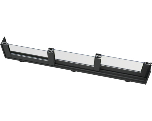 Balkongräcke med glasinsats och aluminiumram