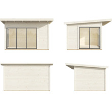 Friggebod PALMAKO Andrea 11,2m² Slide vit/transparent