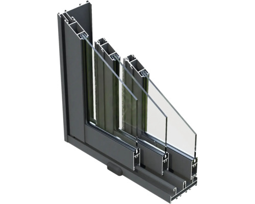 Genomsnittlig vy av ett fönster med flera glasrutor