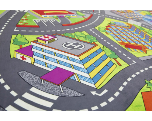 Lekmatta med stadsmotiv och gator