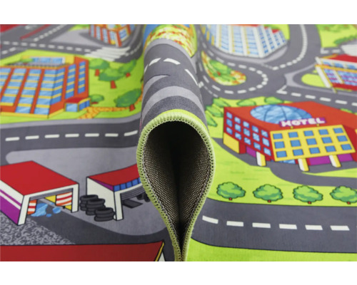 Lekmatta med gatumotiv och stadsbild