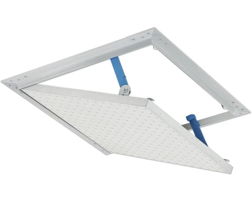 Inspektionslucka av metall med öppningsmekanism