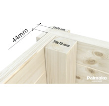 Friggebod PALMAKO Andrea 11,2m² Slide Plus vit/transparent