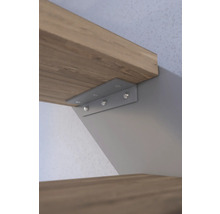 Hyllkonsol för att fästa en trähylla på en vägg.