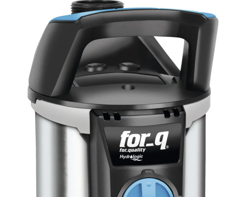 for_q logotyp på en trädgårdspump