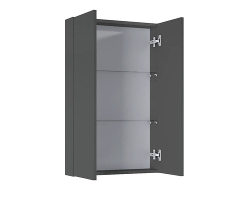 Öppet väggskåp med tre glashyllor för badrummet