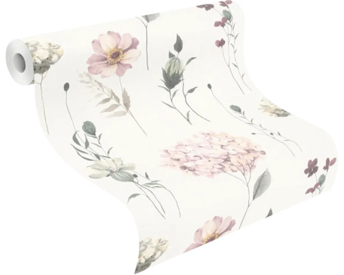 Tapetrulle med blommönster