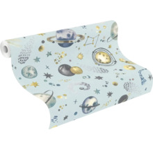 Tapetrulle med rymdmotiv