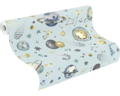 Tapetrulle med rymdmotiv