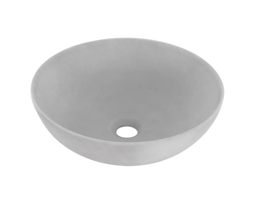 Grå keramisk tvättställsskål med rund design