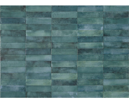 Rektangulära plattor i murverksstil.