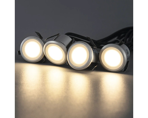 Fyra infällda LED-spotlights