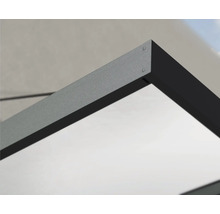 Detaljvy av ett altantak med aluminiumram