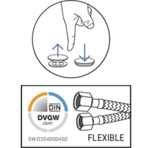 Illustration av installation och DVGWCERT-sigill