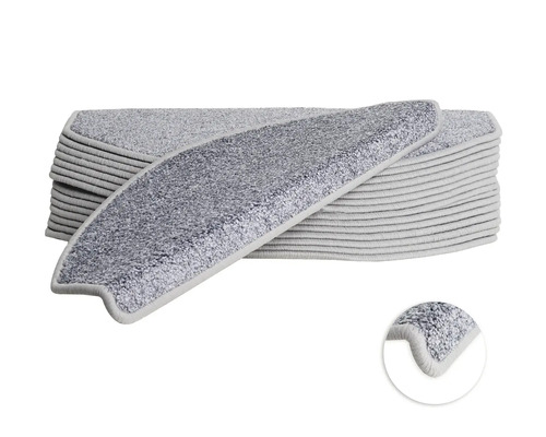 Trappstegsmatta Mount twist grå 28x65cm 15-pack Stapel med grå trappstegsmattor med detaljbild av en kant