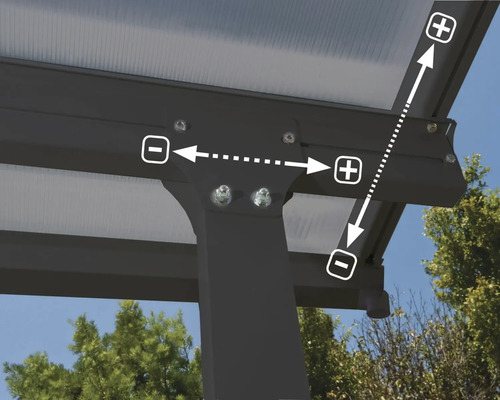 Detaljvy av ett lusthus för att illustrera dimensionerna