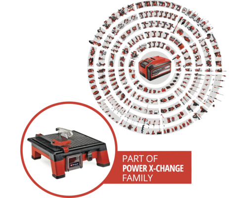 Einhell Power X-Change-familj med kakelskärare och batteri