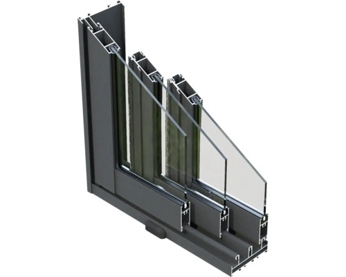 Fönsterprofil med treglas för förbättrad värmeisolering