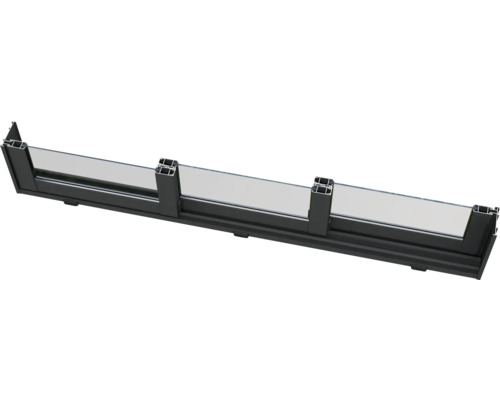 Balkongräcke av glas och aluminium