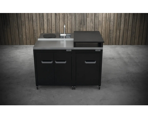 Uteköksmodul med diskho och arbetsyta för trädgården