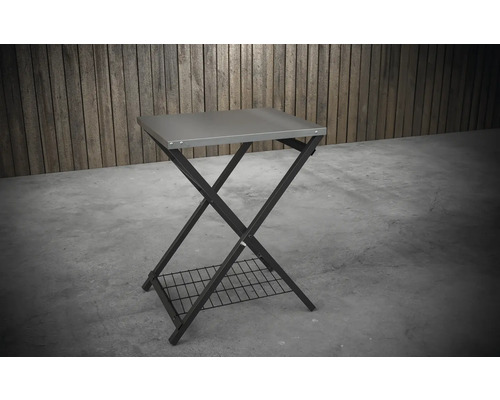 Fällbord med förvaringsgaller