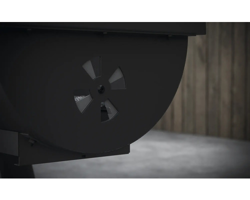 Detaljvy av ventilationssystemet på en grill